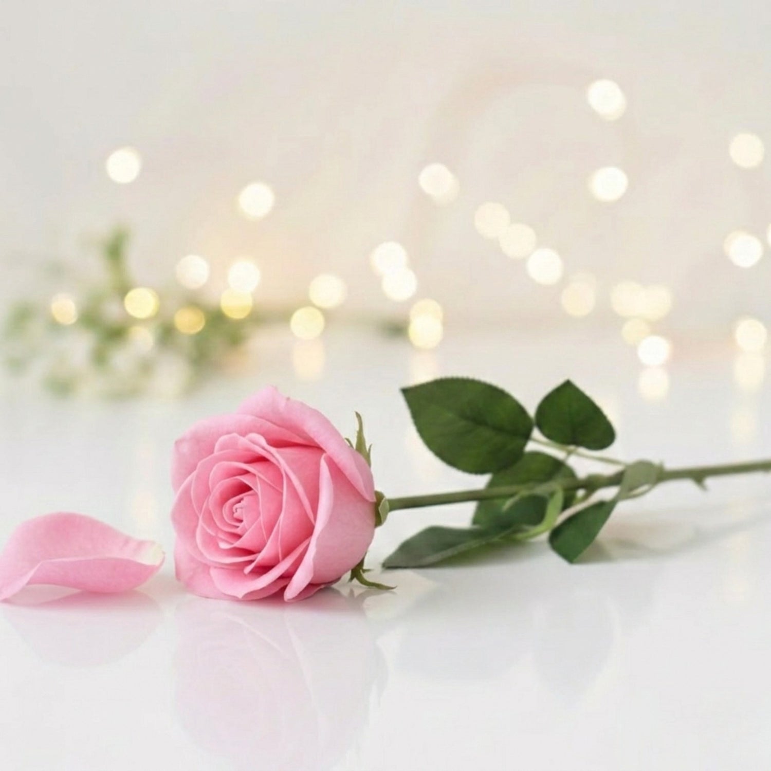 Rose shaped bath soap flower in pink with detailed petals and leaves