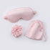 Pink Silk Eye Mask & Scrunchie Set - Beauty Sleep Duo, featuring a soft eye mask and matching scrunchie for luxurious bedtime comfort and style.