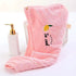 Pink Lemon Hair Towel featuring an embroidered lemon design, crafted from ultra-soft, absorbent fabric, ideal for gently drying hair and reducing frizz.