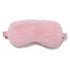 Plush Eye Mask Pink adorned with a gold ribbon, crafted from soft polyester, designed for luxurious relaxation and an elegant gift presentation.