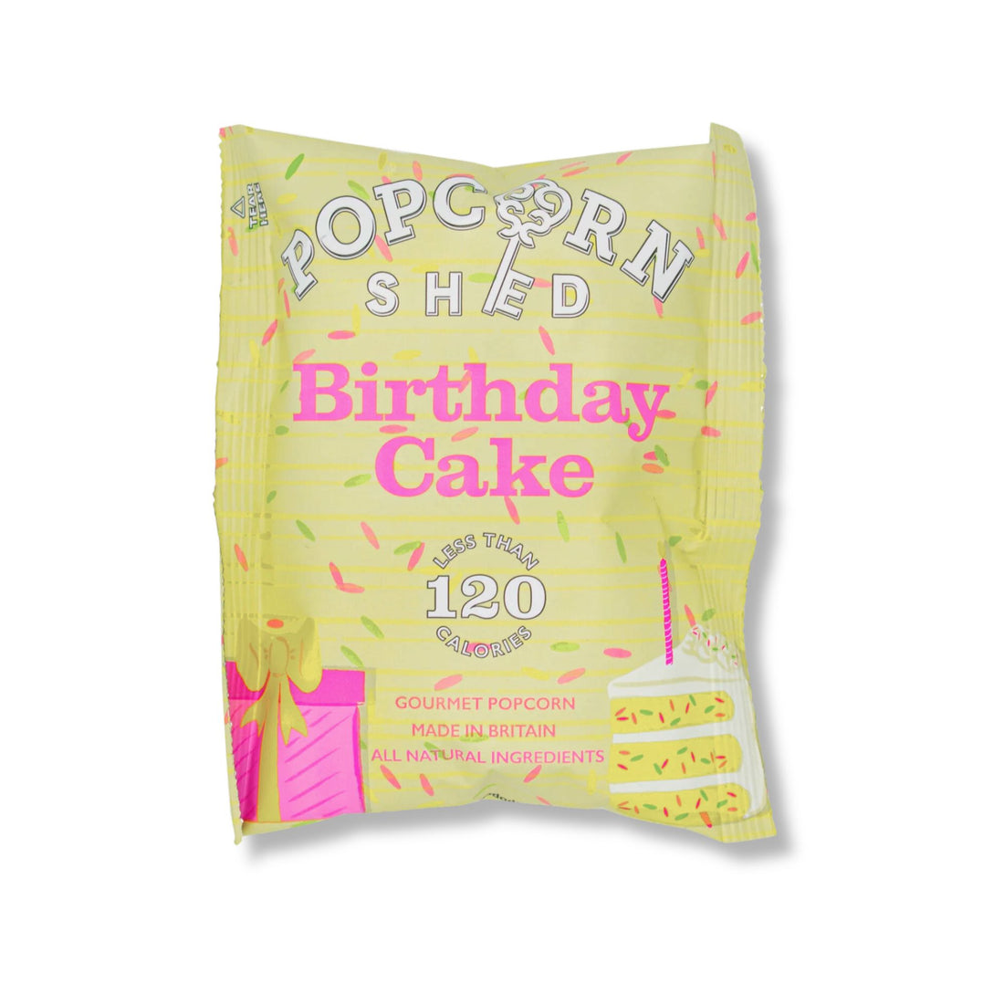 Birthday Cake Popcorn Bonanza, a festive snack featuring popped corn with sugar strands and white chocolate, perfect for celebratory occasions. Vegetarian-friendly ingredients.