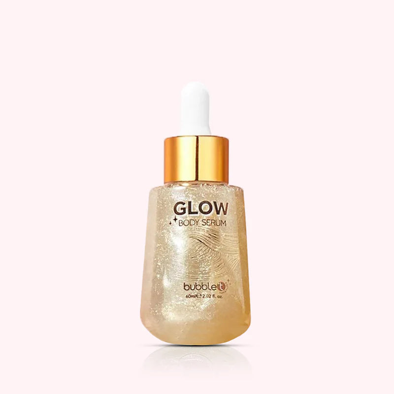 Glow Shimmer Body Serum with its hydrating formula that adds a subtle, radiant shimmer to the skin.