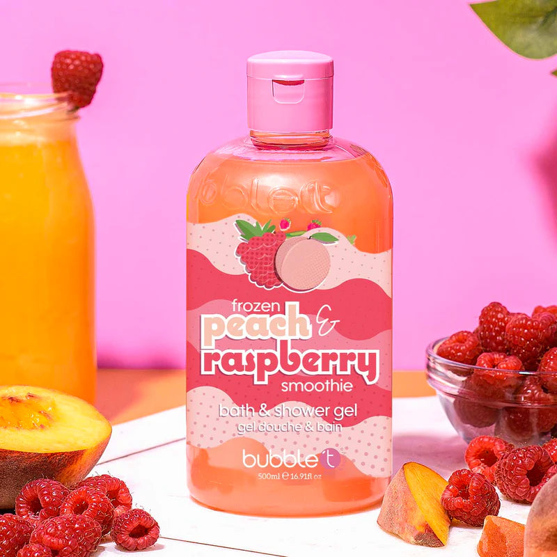 Peach &amp; Raspberry Shower Gel, a fruity bath and shower for soft and fragrant skin