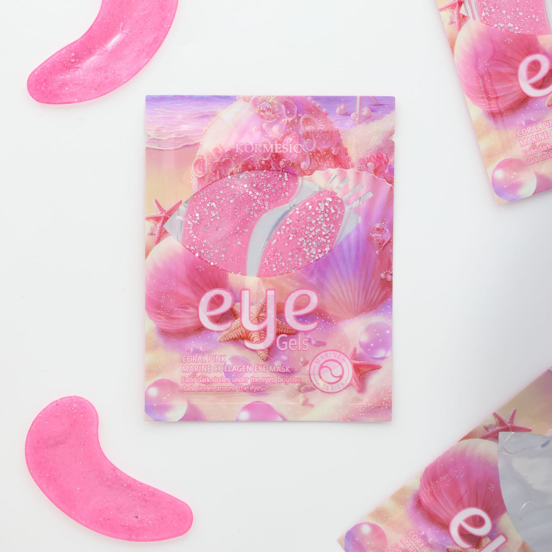 Self care gifts for her – Coral Pink Marine Collagen Eye Mask to refresh eyes

