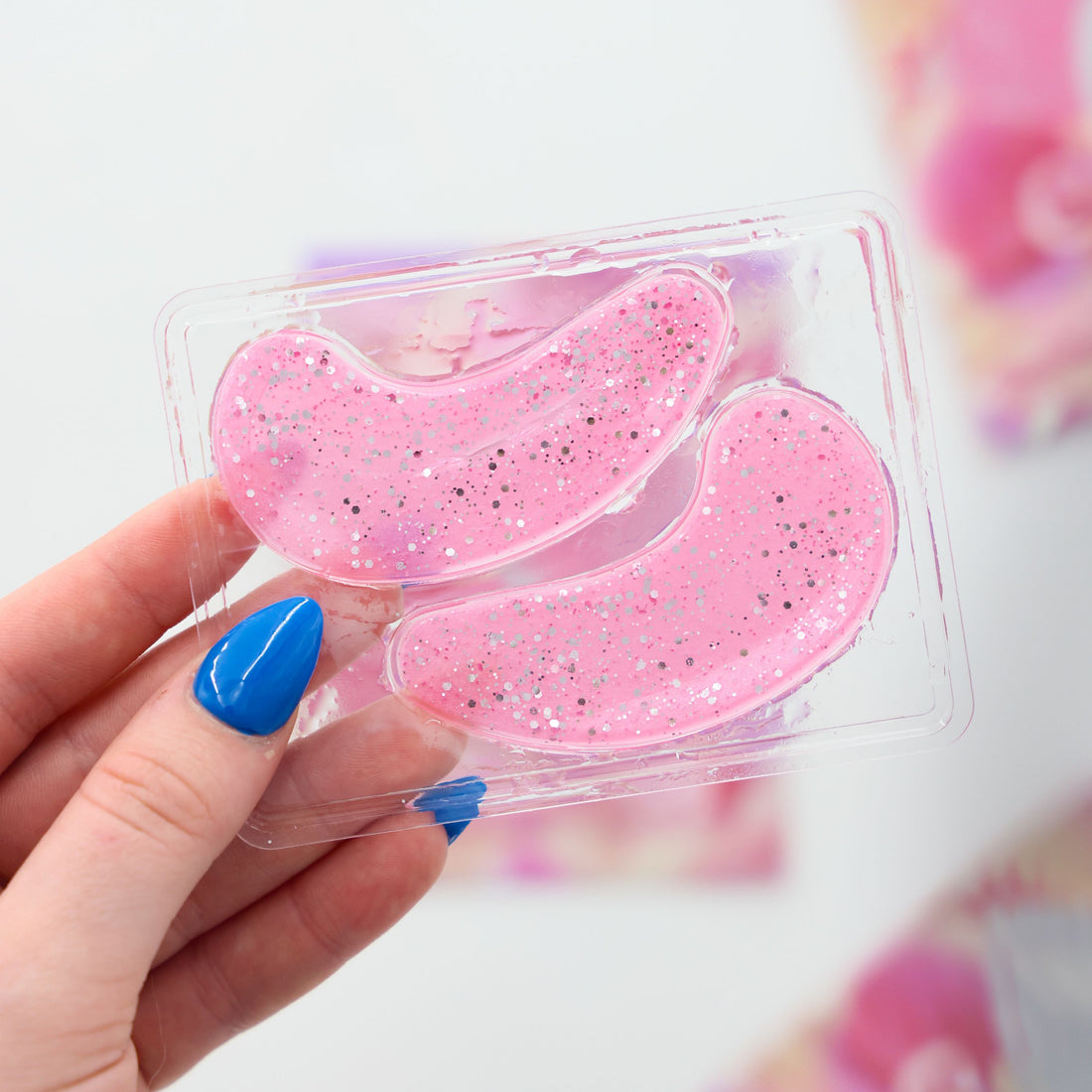 Self care gifts for her – brightening pink eye mask for tired under-eyes
