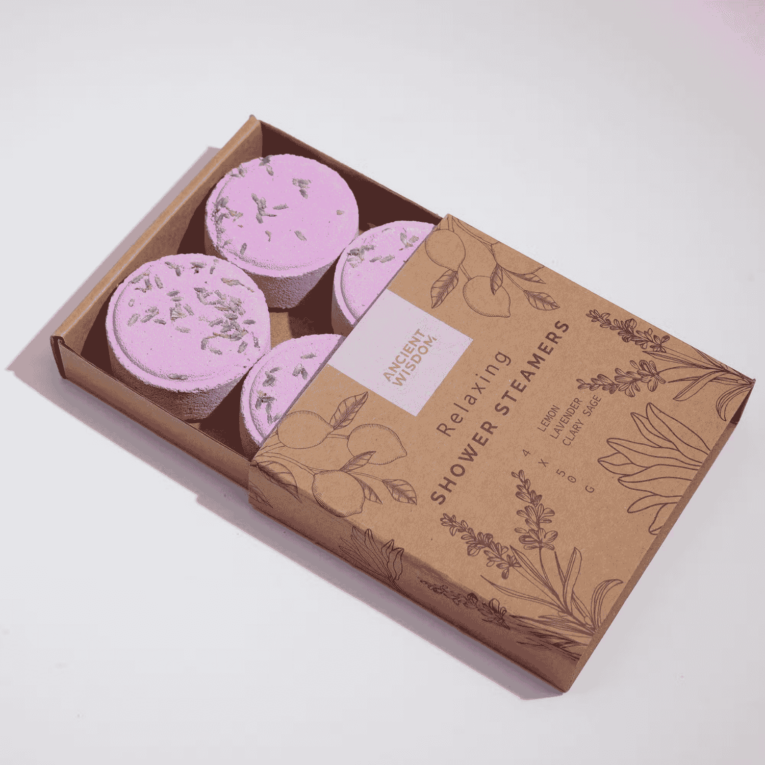 Self care gifts – Shower Steamer 4pk with lavender, lemon and clary sage essential oils