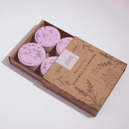 Self care gifts – Shower Steamer 4pk with lavender, lemon and clary sage essential oils