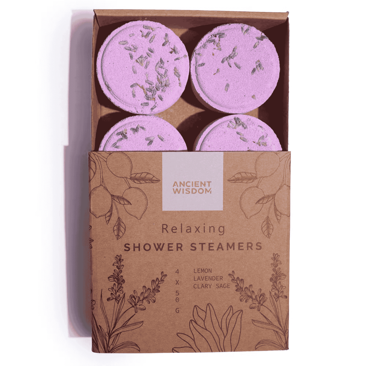Self care gifts – 4 pcs of Relax Zen Shower Steamer with lavender, lemon and clary sage essential oils