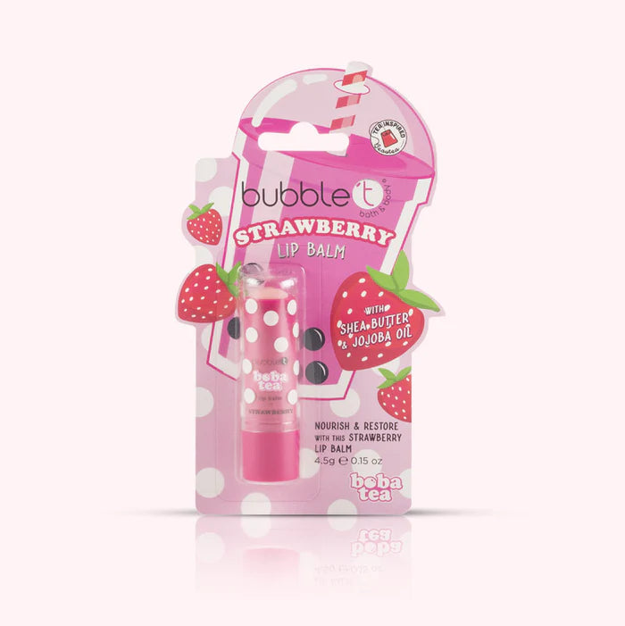 Strawberry Lip Balm – fun pink lip balm for pamper gifts