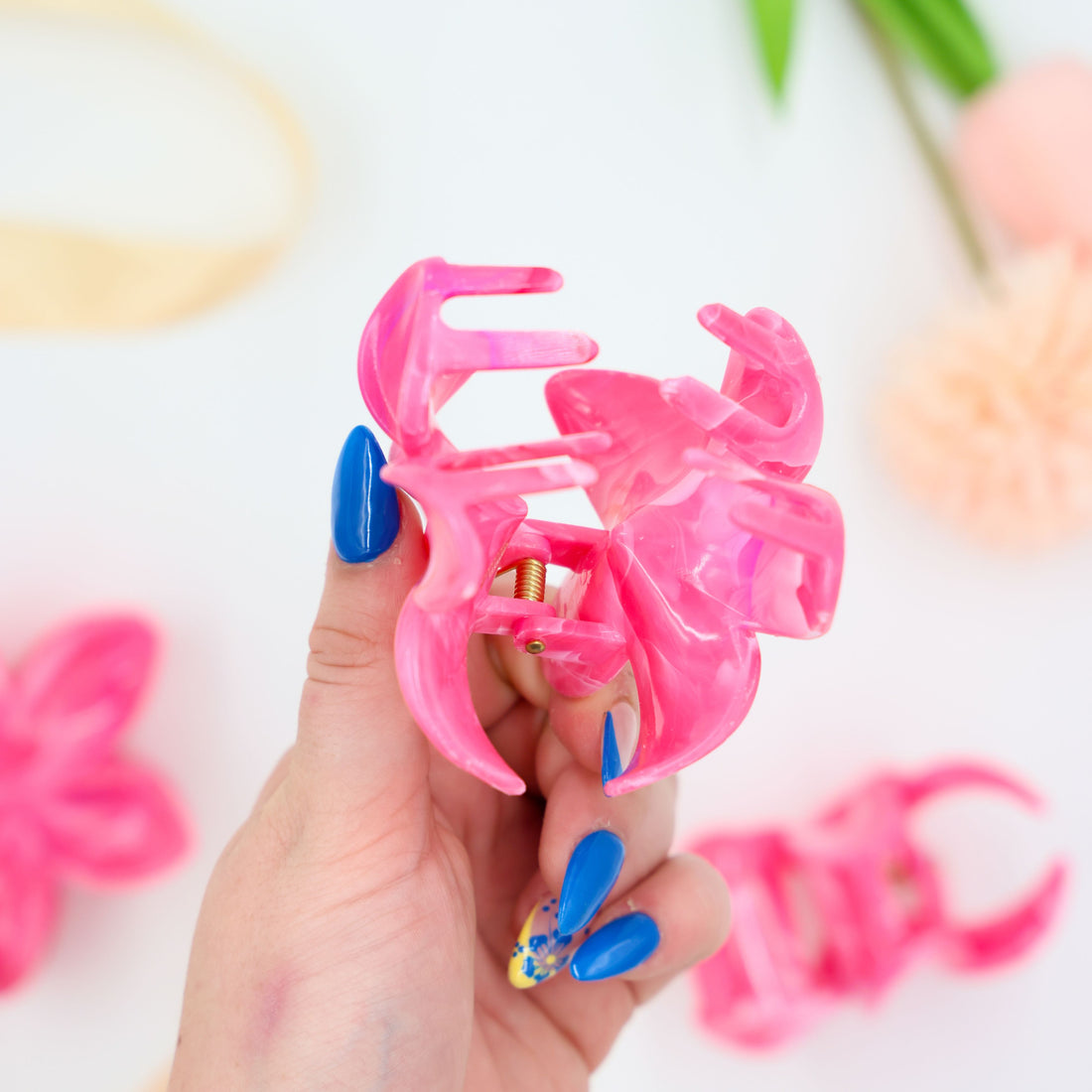 Self care gifts for her – playful floral clip to brighten any look