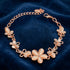 Gifts for her – Rose Gold Bloom Bracelet with crystal accents
