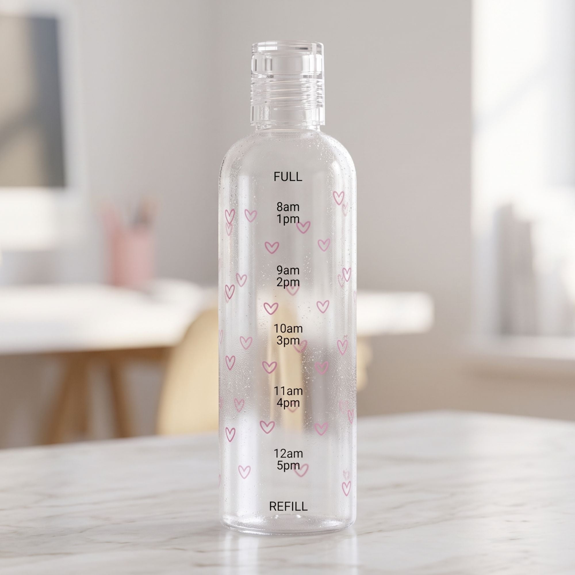 self care gift – hydration tracker water bottle with time markers