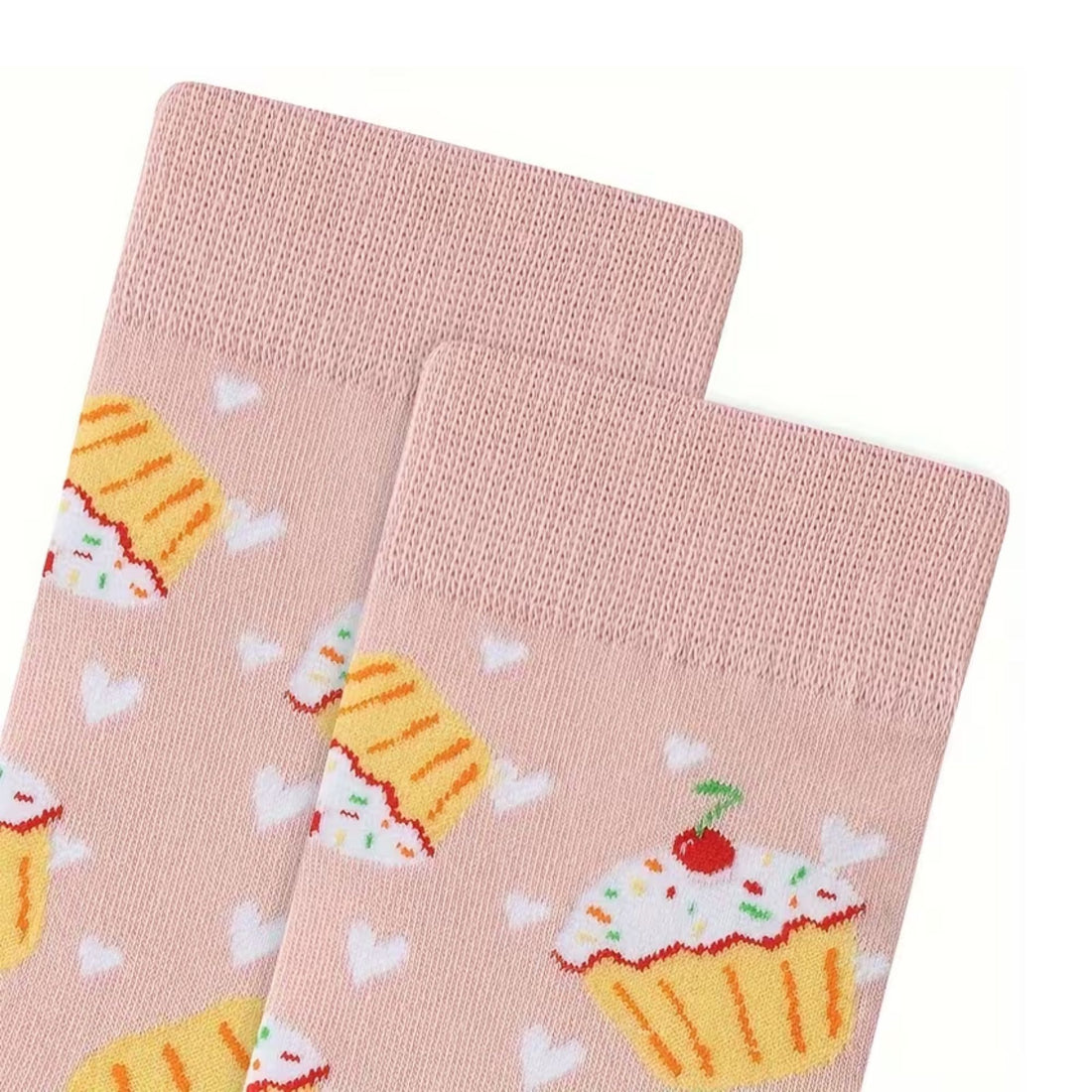 Self care gifts – cute cupcake pattern cosy crew socks