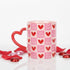 Gifts for her – Love Yourself ceramic mug with pink checkered heart design