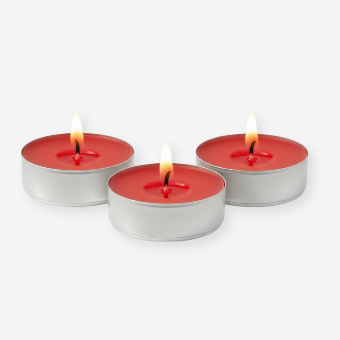 Self care gifts for her – red tealight candle for cosy pamper nights