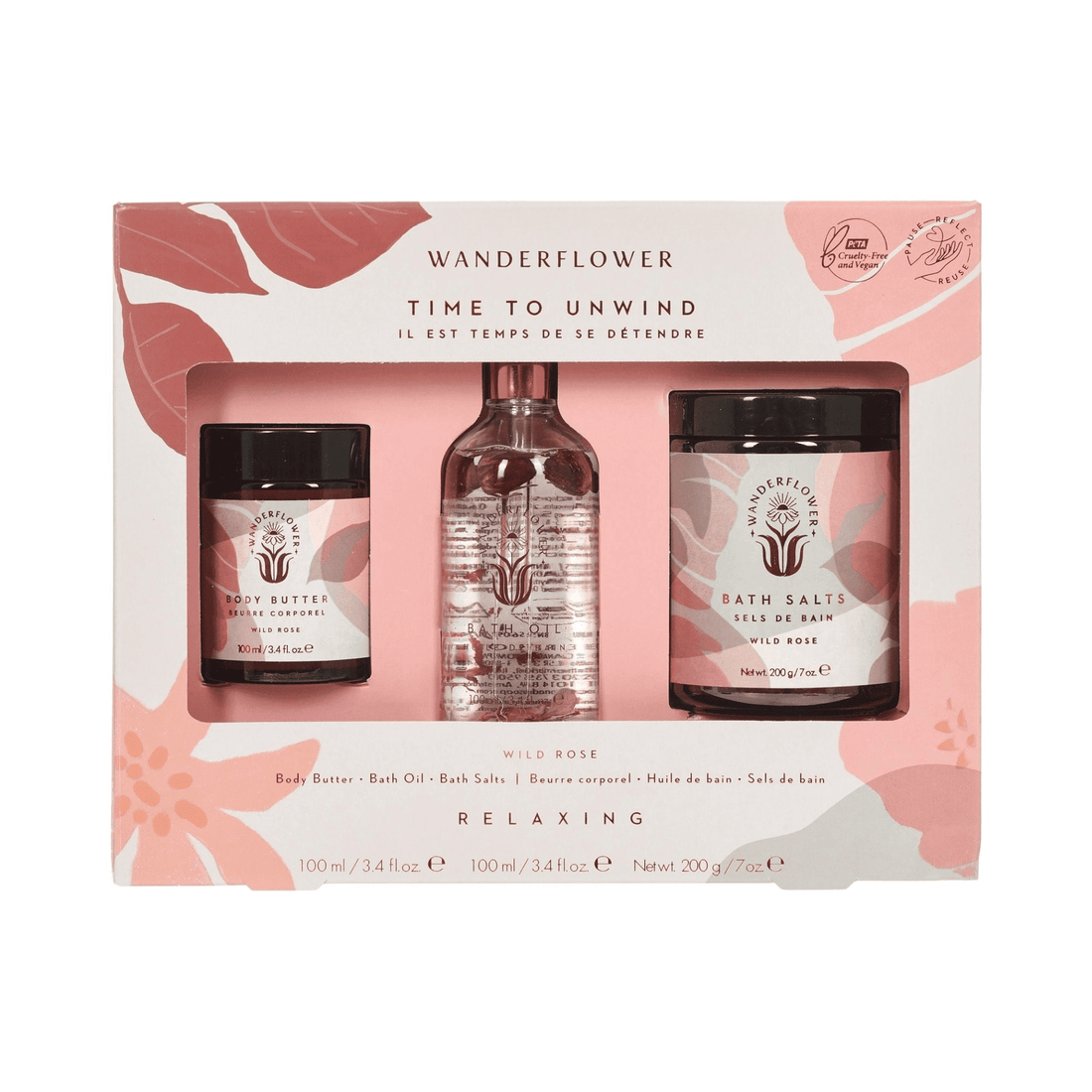 Gifts for her Time to Unwind Bath &amp; Body Set created for relaxing bath rituals.