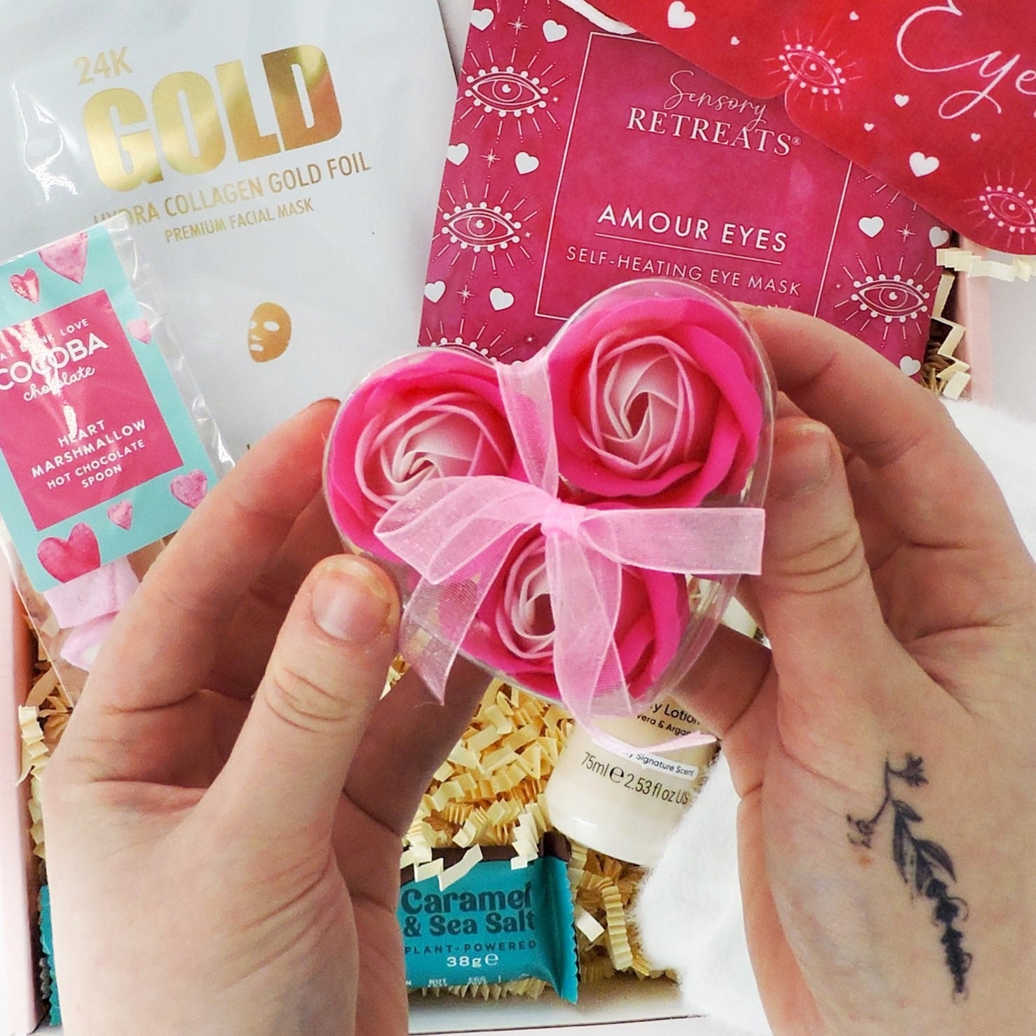 Thank you gift ideas for friends – Sending Hugs and Sweet Treats box with comforting indulgence