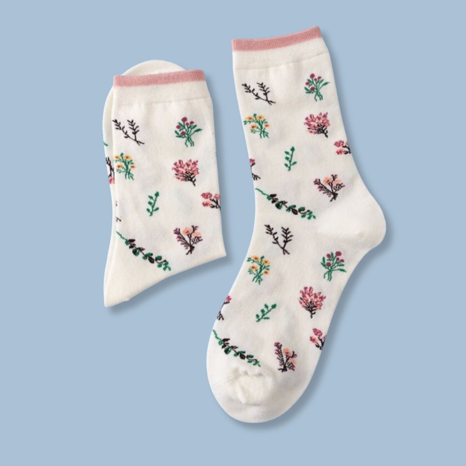 Floral Pattern Socks