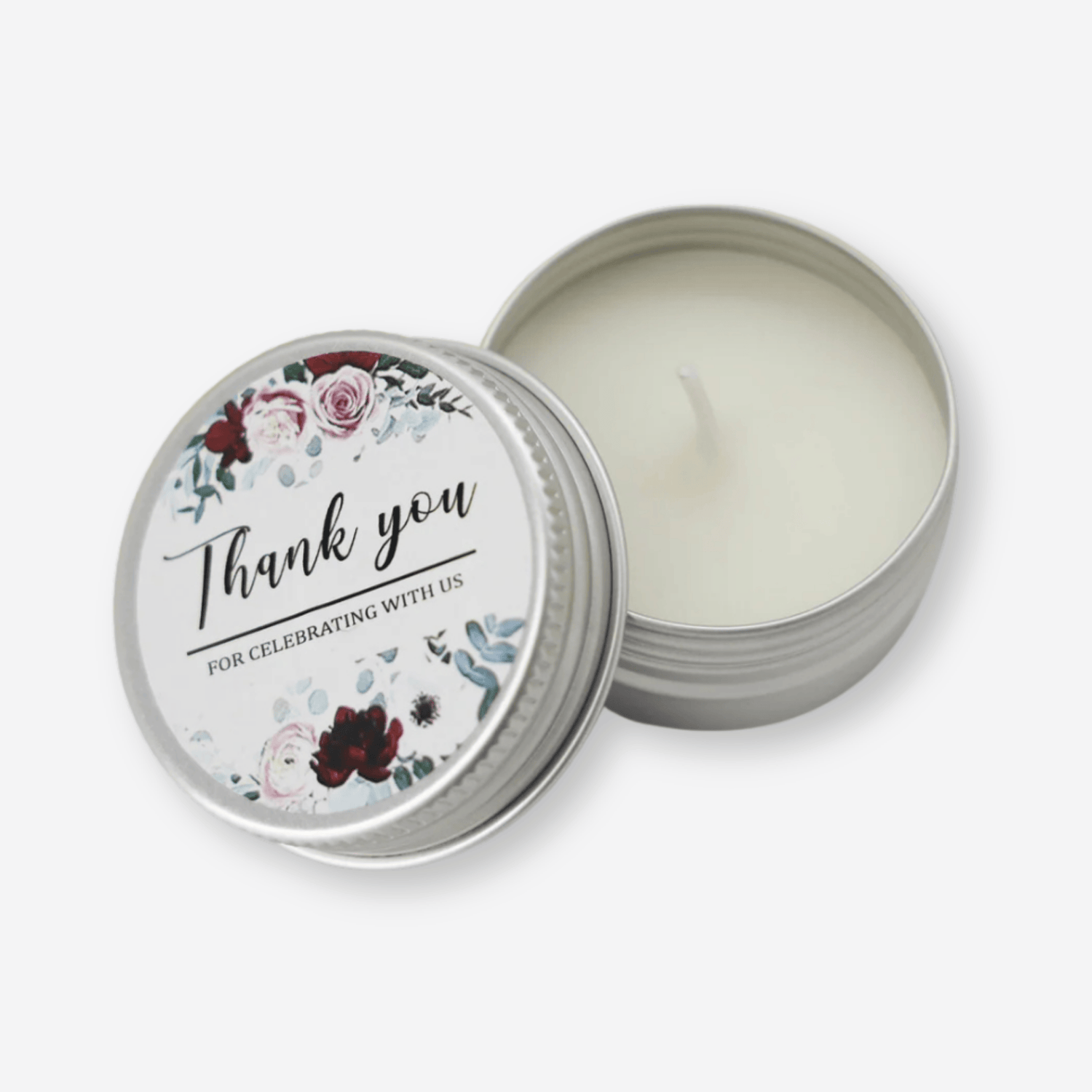 Thank You Candle – floral tin candle for thank you gifts
