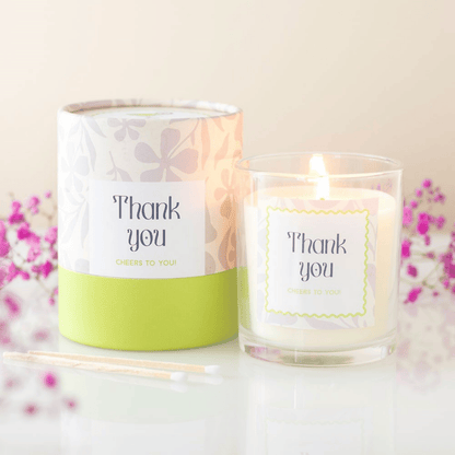 thank you gift – Thank You scented candle with Spicy Margarita fragrance and gift packaging