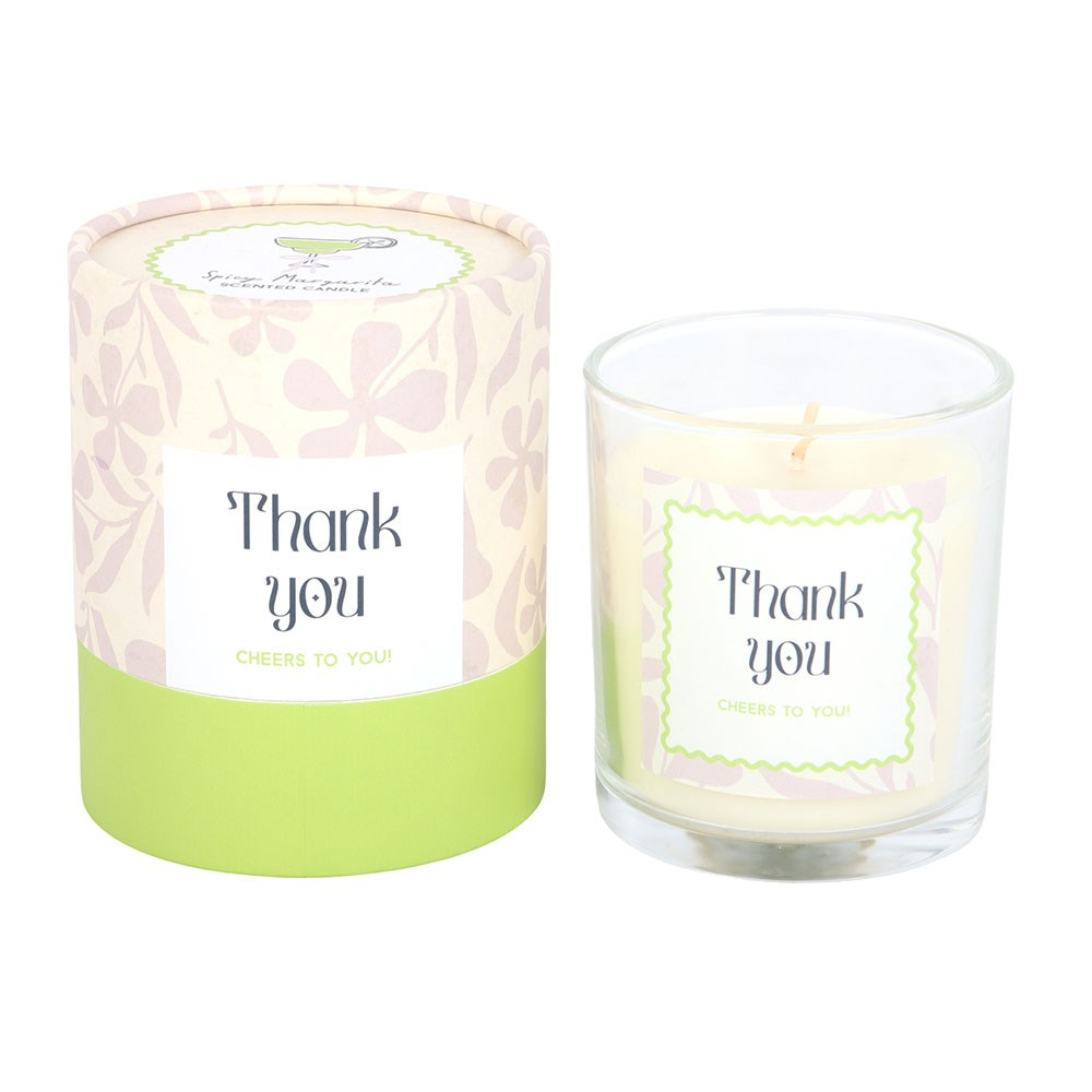 Thank you gift – Thank You scented candle with Spicy Margarita fragrance