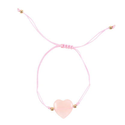 thinking of you gifts – you are loved bracelet with rose quartz heart