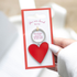 Red heart enamel keyring, a thoughtful gift for her