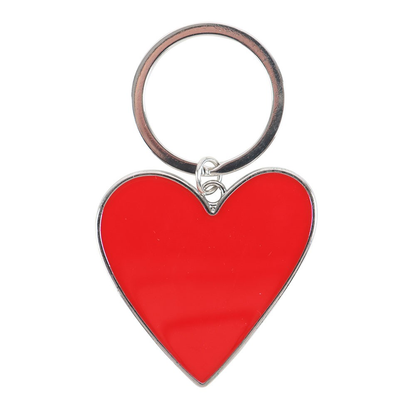 Red enamel heart keyring, a heartfelt keepsake for someone special