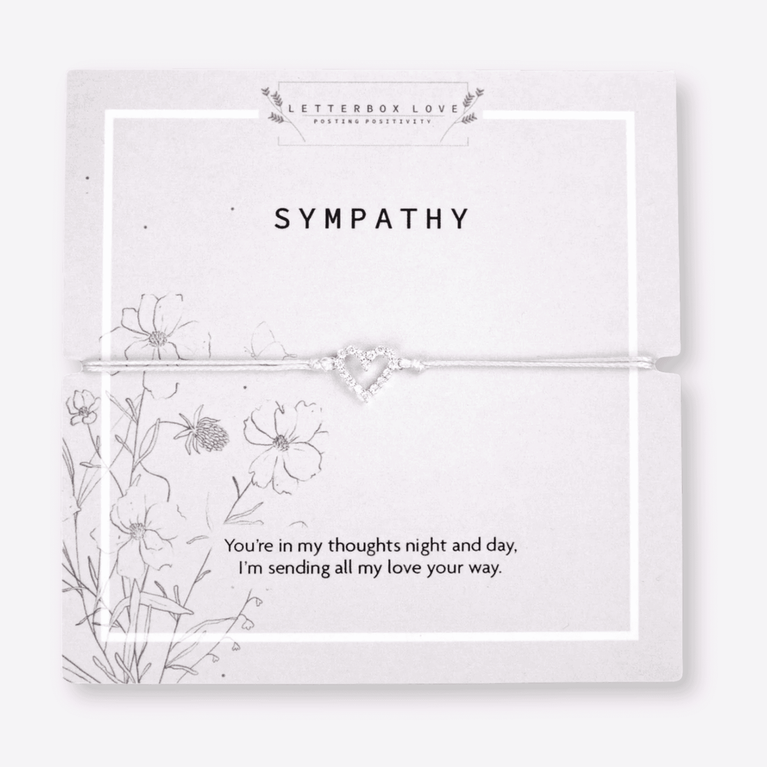 Sympathy Wish Bracelet – delicate heart charm gift for comfort
