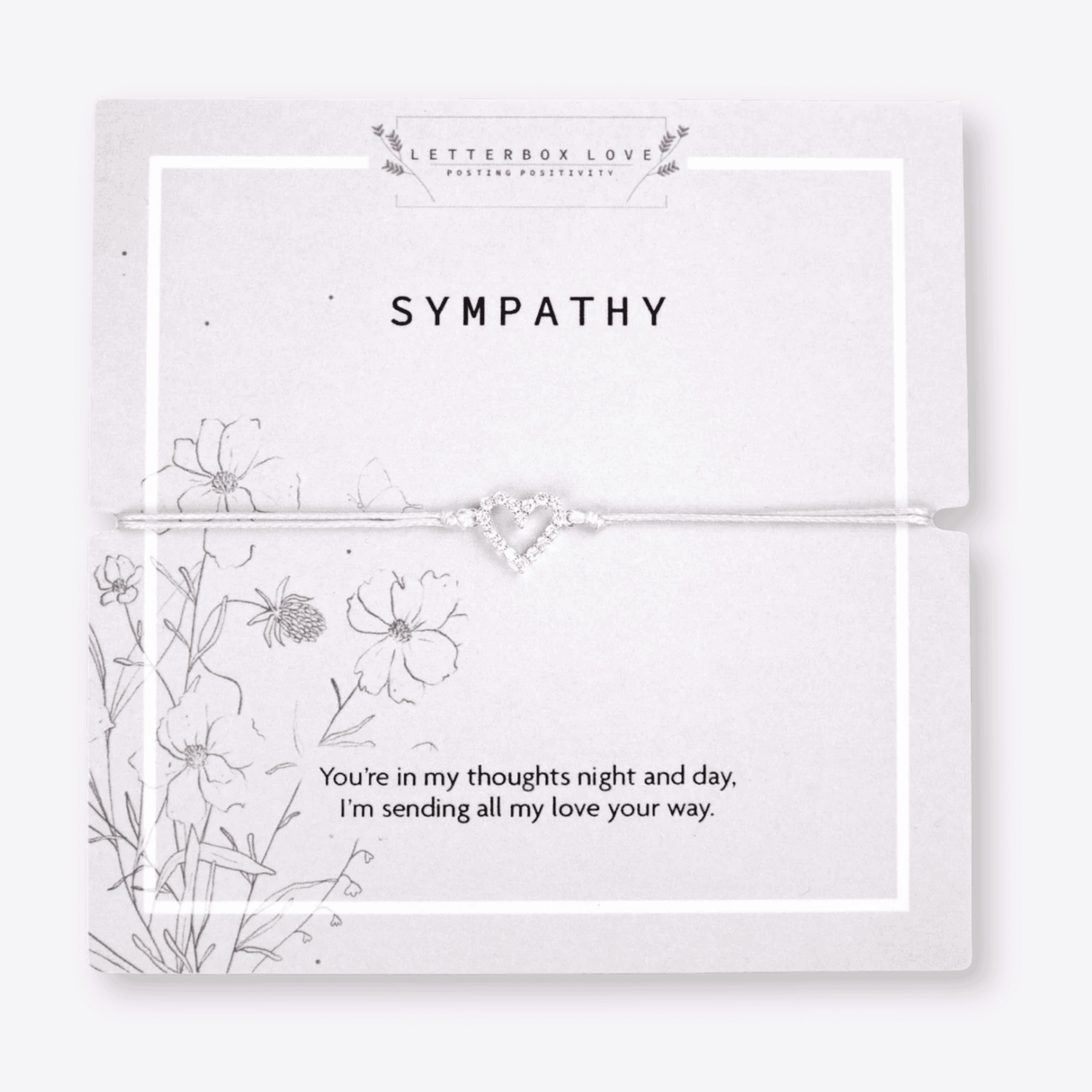 Sympathy Wish Bracelet – delicate heart charm gift for comfort
