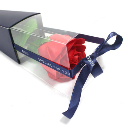 Valentines gift for her Luxury Single Red Rose Gift presented with elegance and care.