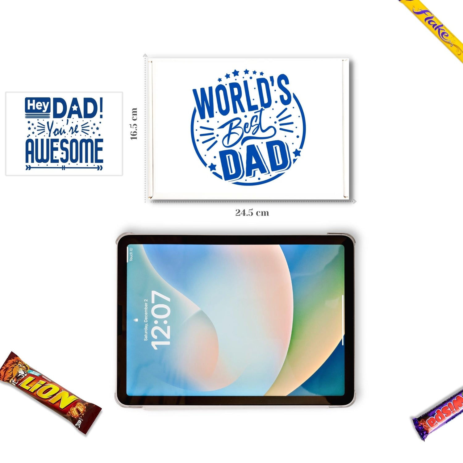 Creative chocolate poem gift – gifts for dad with personalised messages and treats