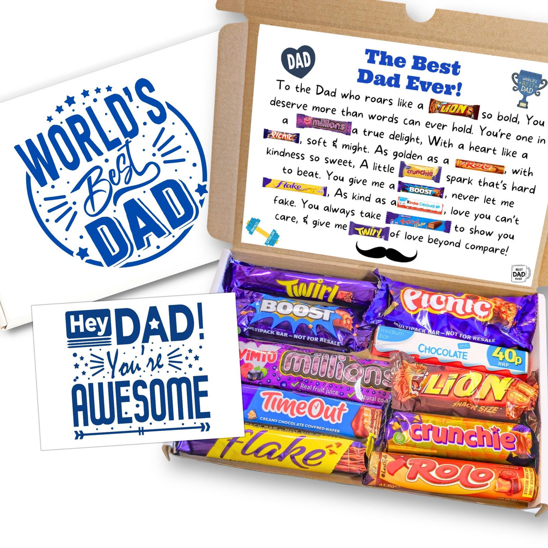 Best Dad Chocolate Poem – gifts for dad with a heartfelt message and chocolate bars
