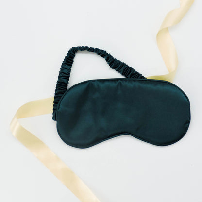 Satin Sleep Mask - Royal Green